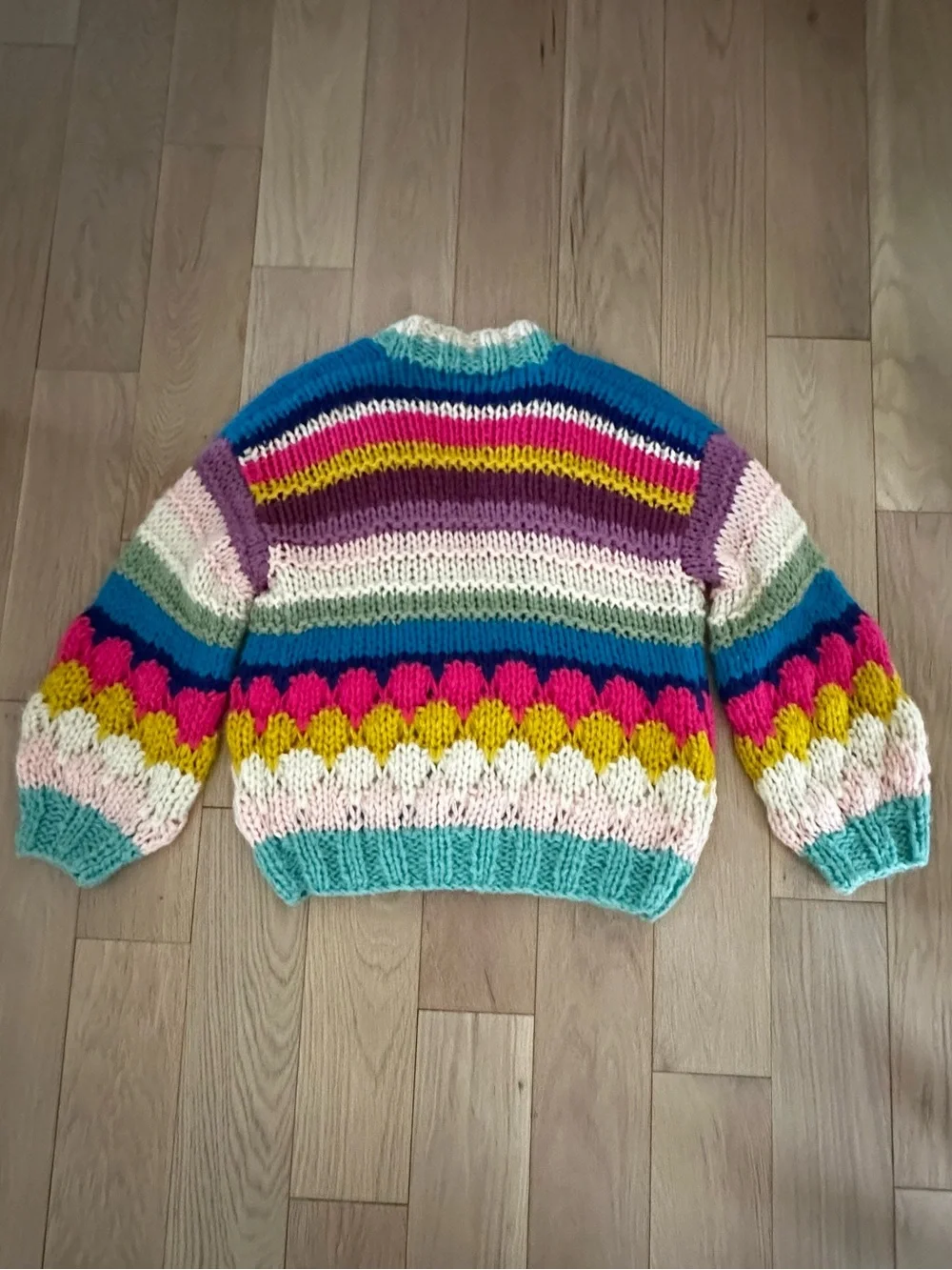 Chunky knit colorful sweater - Picture 6 of 16
